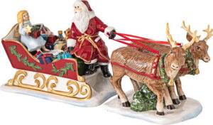 SVIETNIK, SANTA NA SANIACH, CHRISTMAS TOYS, 36 CM