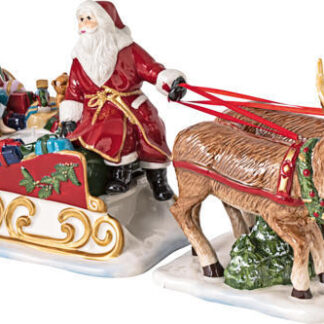 SVIETNIK, SANTA NA SANIACH, CHRISTMAS TOYS, 36 CM