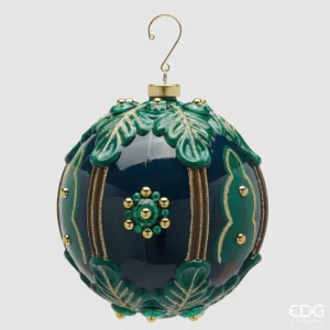 EDG Vianočná ozdoba – guľa „Natura“ priemer 15 cm, blue