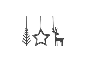 Villeroy & Boch Závesné ozdoby, zvieratká, 3 ks Christmas Chic