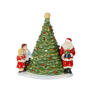 Villeroy & Boch Svietnik Mikuláš pri stromčeku Christmas Toys, 23 cm