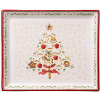 Villeroy & Boch Servírovací podnos obdĺžnikový malý Winter Bakery Delight, 27,4 cm