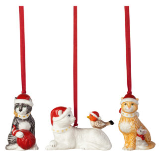 Villeroy & Boch Závesné ozdoby mačky Nostalgic Ornaments, 3 ks