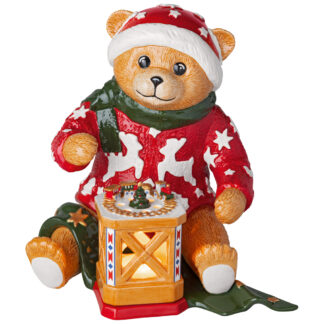 Villeroy & Boch Svietnik macko s lampášom Christmas Toys Memory, 25 cm