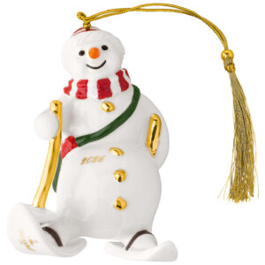 Villeroy & Boch Závesná ozdoba snehuliak 2026 Christmas Classics, 9,9 cm