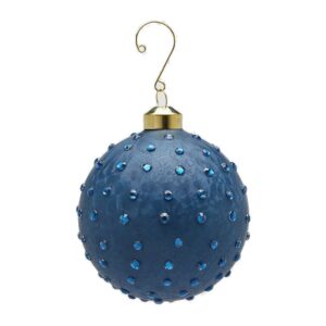 EDG Vianočná ozdoba – guľa „Spark“ priemer 10 cm, blue