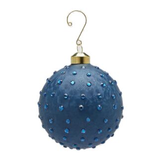 EDG Vianočná ozdoba – guľa „Spark“ priemer 10 cm, blue