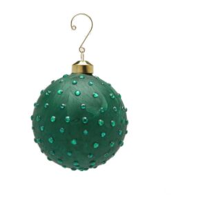 EDG Vianočná ozdoba – guľa „Spark“ priemer 10 cm, green