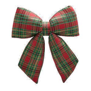 EDG Mašľa Tartan (károvaná) – zeleno-červená, v. 28 cm, š. 36 cm