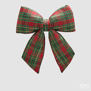 EDG Mašľa Tartan (károvaná) – zeleno-červená, v. 28 cm, š. 36 cm