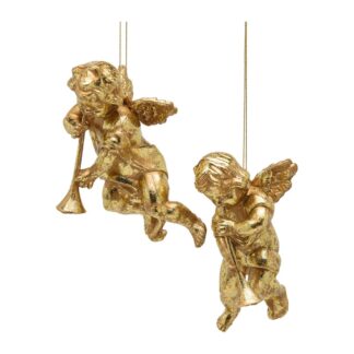 EDG Vianočná ozdoba Anjel, 2 varianty – zlatá, v. 19 cm